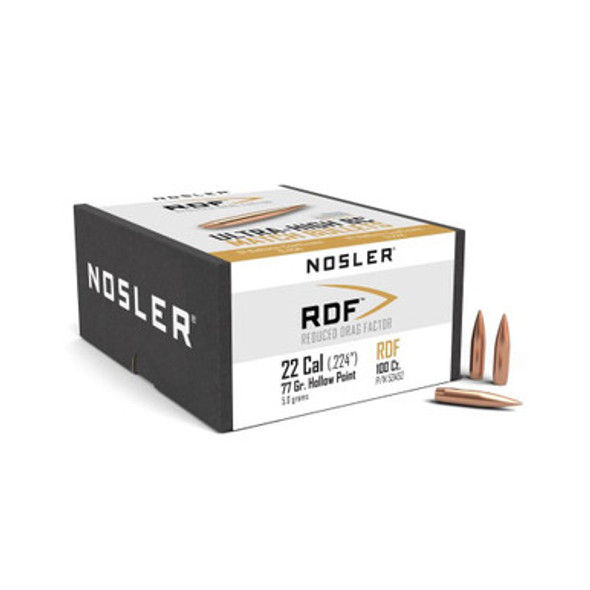 Nosler RDF Match Bullets .22 cal .224" 77 gr HPBT 100/ct)