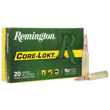 Remington Core-Lokt Rifle Ammunition 6.5x55 Swedish Mauser 140 gr PSP 2550 fps 20/ct