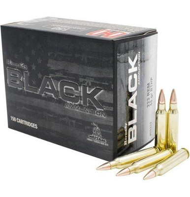 Hornady Black Rifle Ammunition .223 55gr BTHP 3240 fps 150/ct
