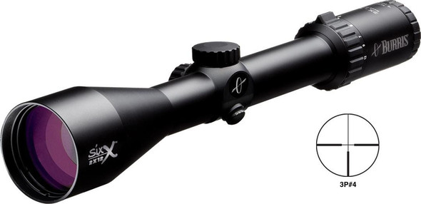 BLEMISHED Burris Six X Rifle Scope - 2-12x50mm 30mm 50-8.5' FOV 3.5-4.0" ER German 4 Reticle Matte