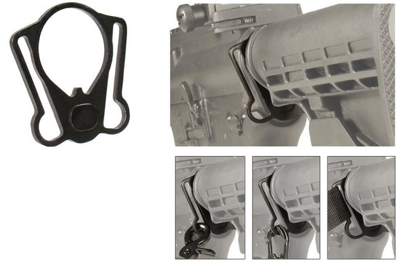 Leapers UTG PRO Model 4/15 Collapsible Stock Receiver Plate with Ambidextrous Sling Adaptor