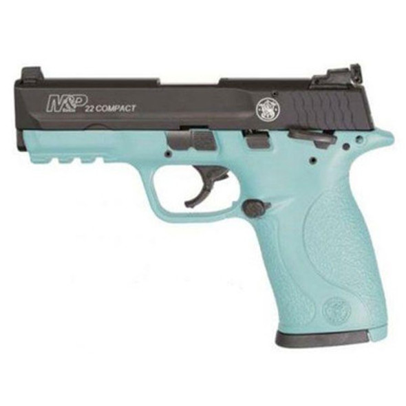 Smith & Wesson M&P 22 Compact Handgun .22 LR 10rd Magazine 3.6" Barrel Robin's Egg Blue with Black Slide USED