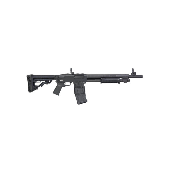 Mossberg 590M Shotgun 12ga 2-3/4" Chamber 10rd Magazine(1) 18.5'' Barrel Adjustable Stock Magpul MBUS Sights