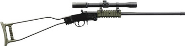 LITTLE BADGER 22LR RIFLE Black/OD Green 16.5IN BBL w/ 4x20 Scope