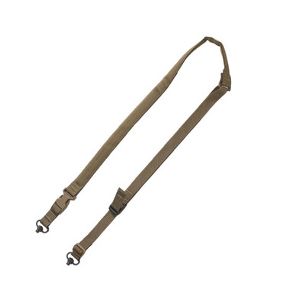 TacShield Tactical 2 Point Quick Adjust Sling Padded QD Push Button Swivel Coyote Brown