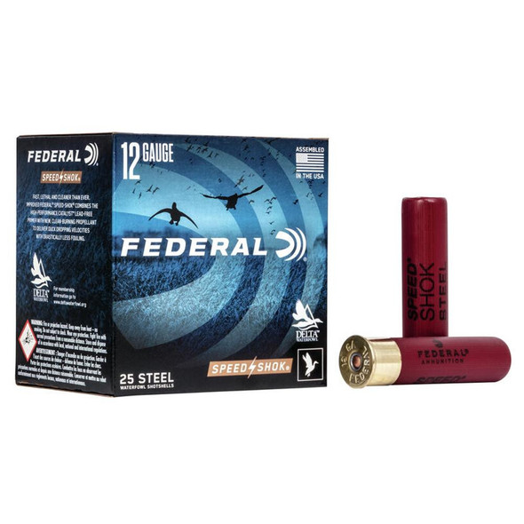 FEDERAL SPEED-SHOK HIGH VELOCITY STEEL 12GA 3-1/2" 1-1/2OZ 2 AMMO 25RD