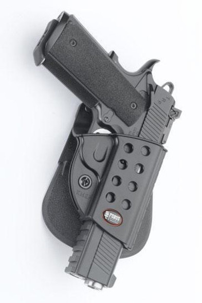 Fobus Evolution Series Paddle Holster For Springfield 1911 w/ Rail in Black Right Hand