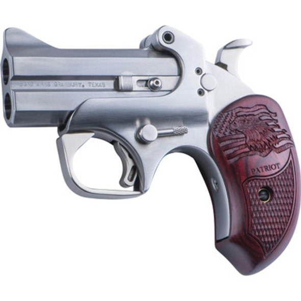 Bond Arms Patriot Handgun .45 LC/.410 2/rd Capacity 3" Barrel Silver with Rosewood Grip