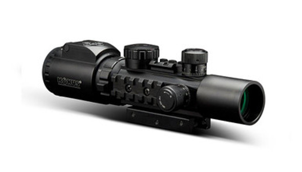 KONUSPRO AS34 Rifle Scope - 2-6x28mm 34mm SFP Engraved/Illum Mil-Dot Black Matte