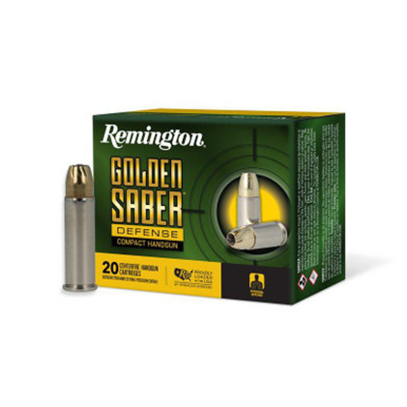 Remington Golden Saber Defense Compact Ammunition .38 Spl(+P) 125gr BJHP 895 fps 20/ct
