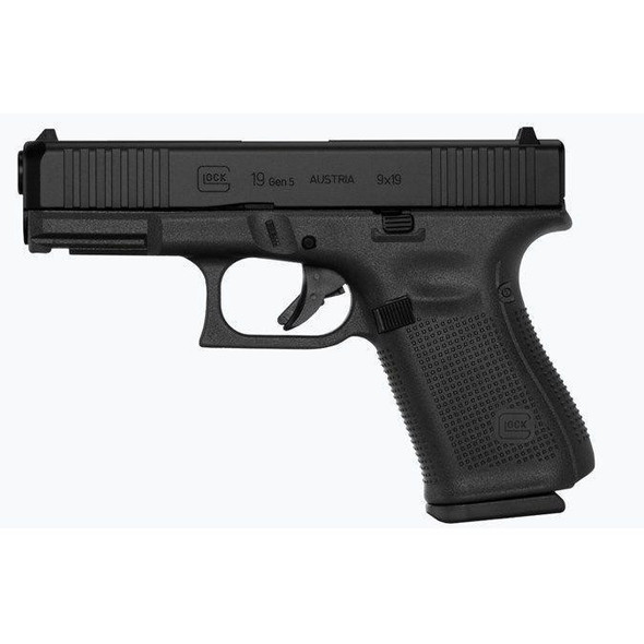 Glock 19 Gen 5 Handgun 9mm Luger 17/rd Magazines (3) 4.02" Barrel Black USA