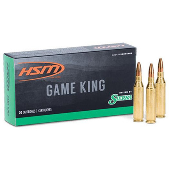 HSM GameKing Rifle Ammunition .257 Roberts 117gr SP 20/ct