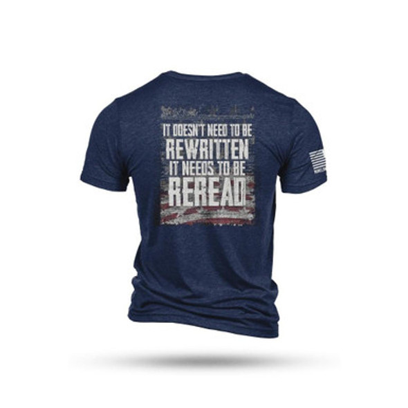 Nine Line Reread Not Rewritten T-Shirt Navy XL