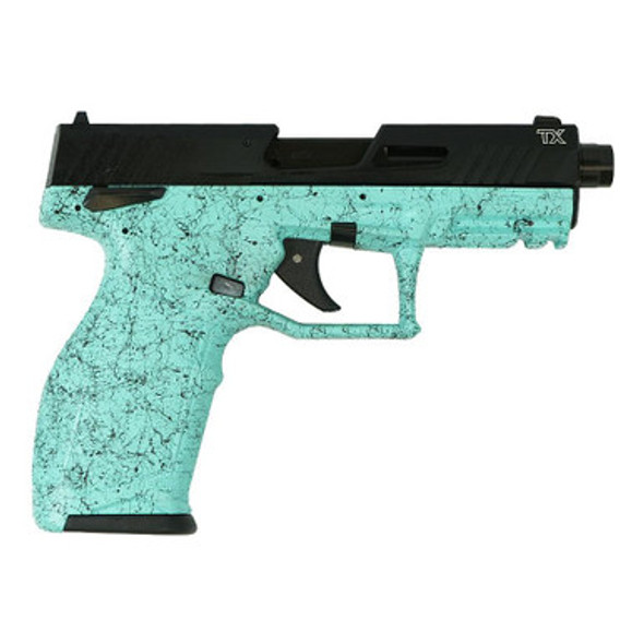 Taurus TX22 Gen 2 Handgun .22 LR 16&22rd Magazines (2) 4.6" Barrel Cyan Splatter Grip/Black Slide