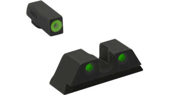 Meprolight ML40220 Hyper-Bright Green Ring Front/Green Rear Sights for Glock Models 4243