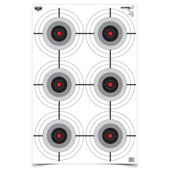 Birchwood Casey Eze-Scorer Multiple Bull's-Eye Paper Target - 23"x35" 5 Pack