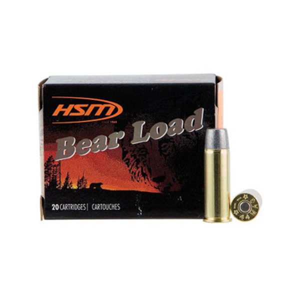 HSM Bear Load Hard Cast Handgun Ammunition 44 Rem Mag 305gr WFN 1260 fps 20/ct