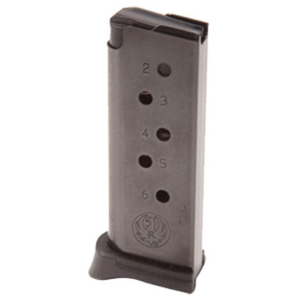 Ruger Handgun Magazine w/Extended Floorplate for LCP .380 Auto 6/rds Black