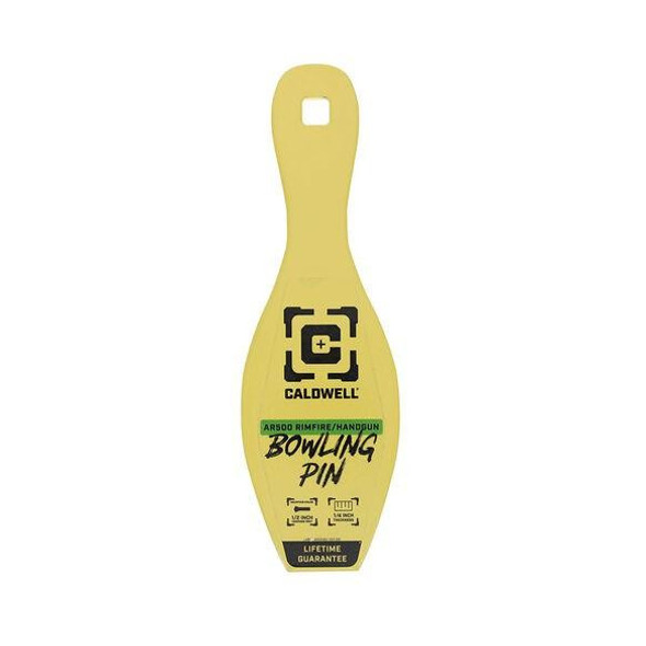 Caldwell AR500 1/4'' Rimfire/Handgun Bowling Pin Target Yellow