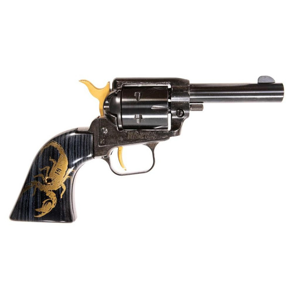 Heritage Barkeep Handgun .22 LR 6rd Capacity 3" Barrel Black with Gold Scorpion Accent