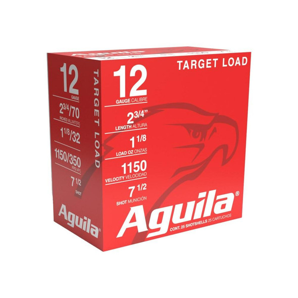 Aguila Light Target Shotshells 12ga 2-3/4" 1-1/8oz 1150 fps #7.5 25/ct