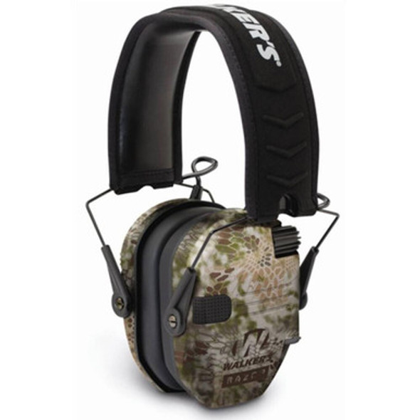 Walker's Game Razor Slim Shooter Folding Ear Muffs-Kryptek Camo