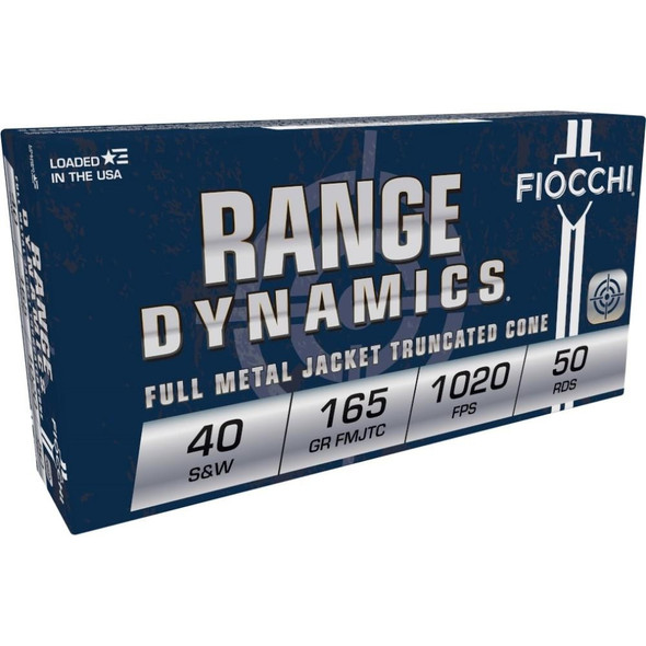 Fiocchi Pistol Shooting Dynamics Handgun Ammunition .40 S&W 165 gr FMJ 1000 fps 50/box