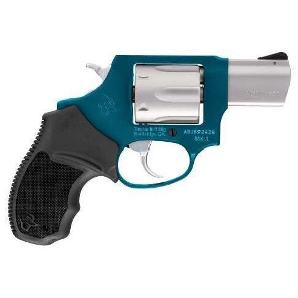 Taurus 856 Ultra Light Handgun .38 Spl 6rd Capacity 2" Barrel Sky Blue and Stainless Steel Cylinder
