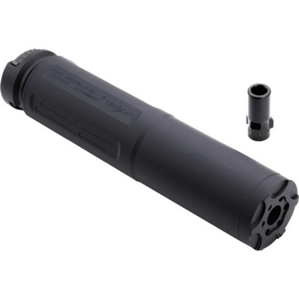 CMMG Defcan 9 Direct Thread Suppressor 9mm Luger 1/2x28 Black with HUB Adaptor
