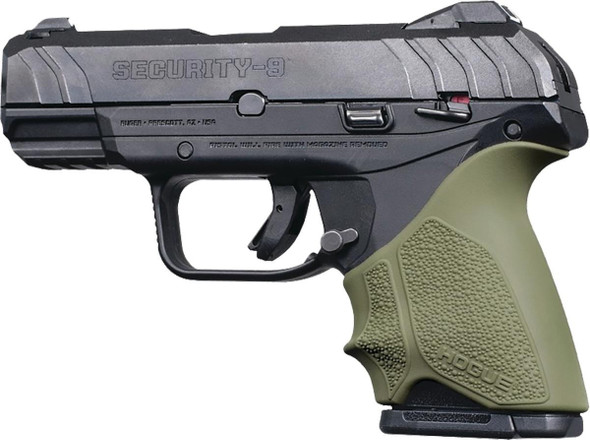 Hogue HandAll Beavertail Grip Sleeve Ruger Security 9 Compact - OD Green