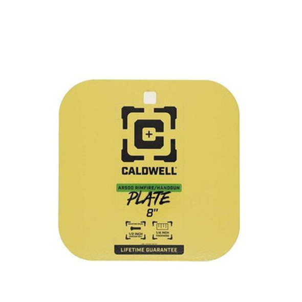Caldwell AR500 Rimfire/Handgun Target 8" Gong 1/4" Yellow