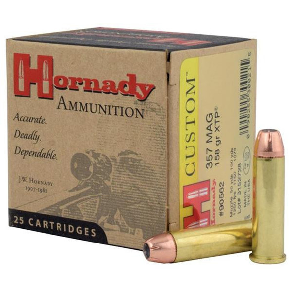 Hornady Custom Handgun Ammunition .357 Mag 158 gr XTP 1250 fps 25/box