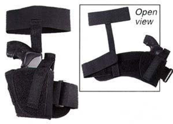 Uncle Mike's #16 Sidekick Ankle Holsters Fits 3-1/4" - 3-3/4" Barrel Med. & Lg. Autos - Right Hand