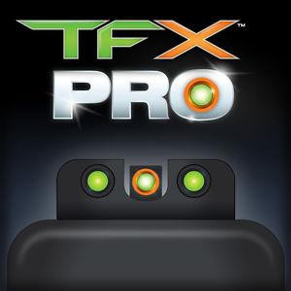 Truglo TFX Pro Tritium/Fiber-Optic Day/Night Sights - Walther PPS (Except M2) - Orange Outline Front/Green Rear