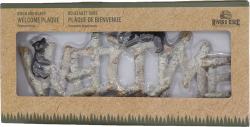PLAQUERIVERS EDGE BIRCH BEAR WELCOME 