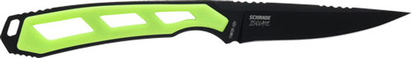 FIXED 3" AUS-10 BLACK/GREENSCHRADE KNIFE ISOLATE CAPER 