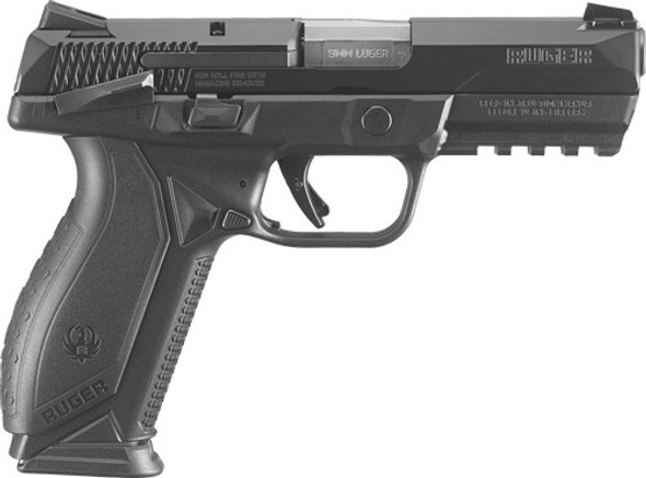 FS 10-SHOT BLK MAT W/SAFETYRUGER AMERICAN 9MM LUGER 