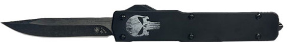 3.1" D2 BLACK DROP PT ALUM HNDTEMPLAR KNIFE SLIM OTF FALLEN 