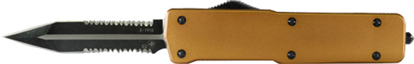 3.5" BLACK DAGGER ALUMINUM HNDTEMPLAR KNIFE LARGE OTF BRONZE 