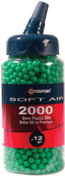 BB'S 2000 COUNT JAR WITH SPOUTCROSMAN SOFTAIR 6MM PLASTIC 