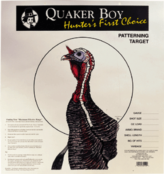 20" X 20" 100-PACKQUAKER BOY PAPER TARGET TURKEY 