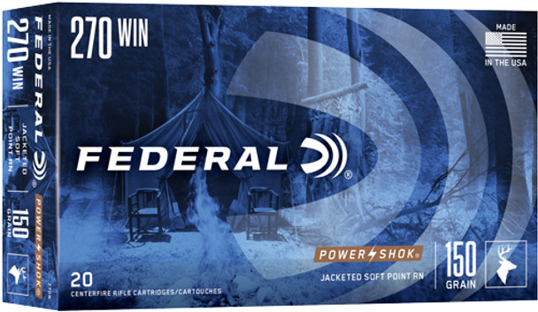 150GR SP 20RD 10BX/CSFEDERAL POWER-SHOK 270 WIN 
