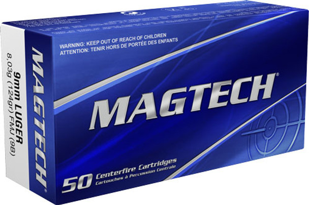 124GR FMJ-RN 50RD 20BX/CSMAGTECH 9MM LUGER 