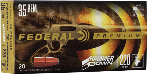 220GR JSP 20RD 10BX/CSFEDERAL HAMMER DOWN 35 REM 