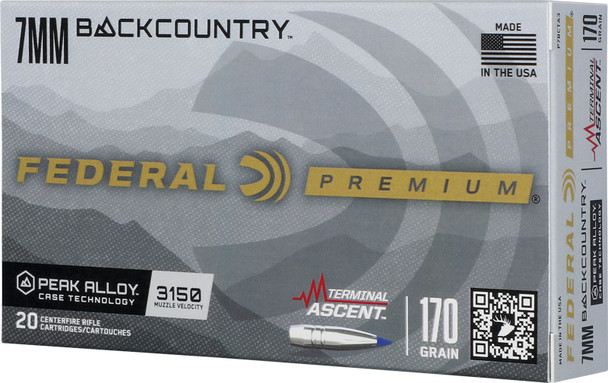 ASCENT 20RD 10BX/CSFEDERAL 7MM BC 170GR TERMINAL 