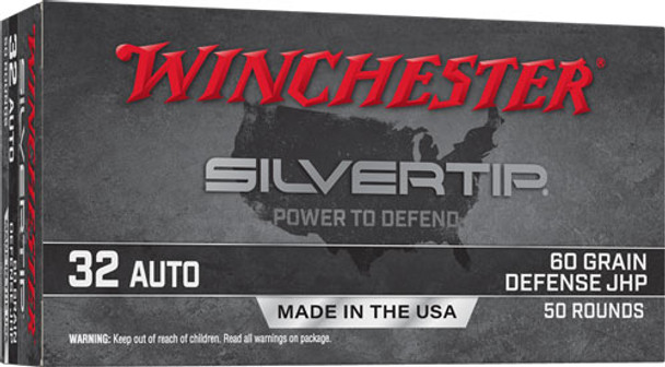 60GR HP 50RD 10BX/CSWINCHESTER SILVERTIP 32 ACP 