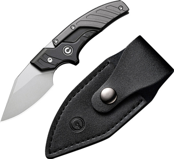 BLACK/GRAY ALUMINUM/STONEWASHCIVIVI KNIFE TYPHOEUS 2.27" 