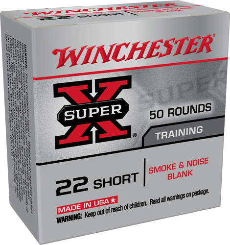 SMOKE & NOISE 50RD 100BX/CSWINCHESTER BLANKS 22 SHORT 