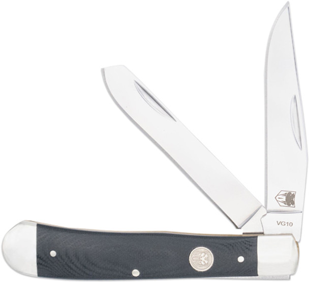 G-10 BLACK/SS SLIP JOINTCOBRATEC TRAPPER TWO BLADE 