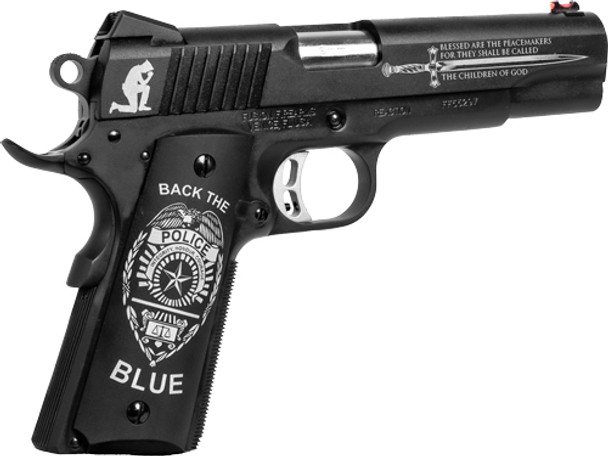 9MM 5" 9RND BLACK/BLACK GRIPSFUSION 1911 REACTION POLICE 